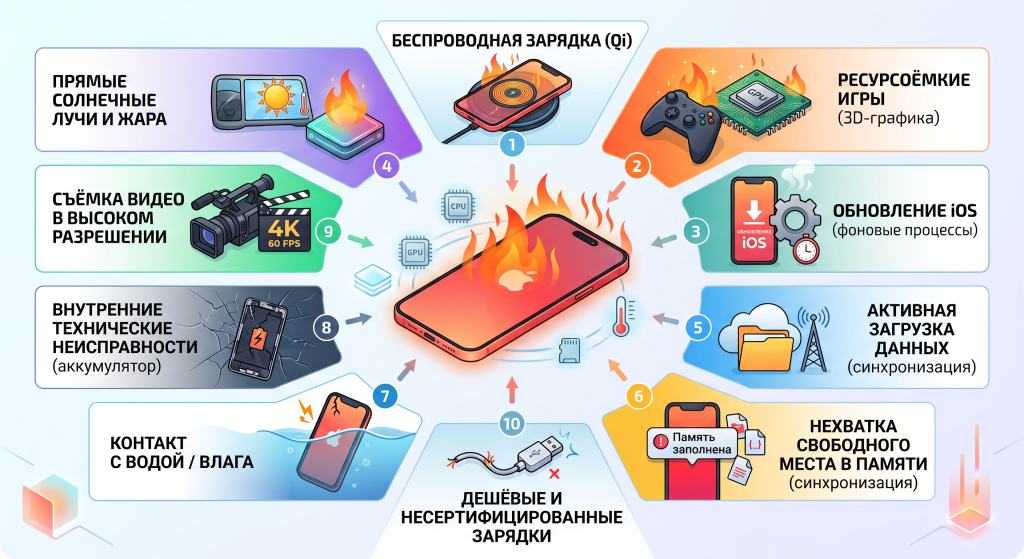 почему нагревается айфон при зарядке