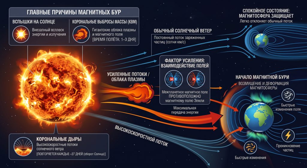 почему наступает магнитная буря