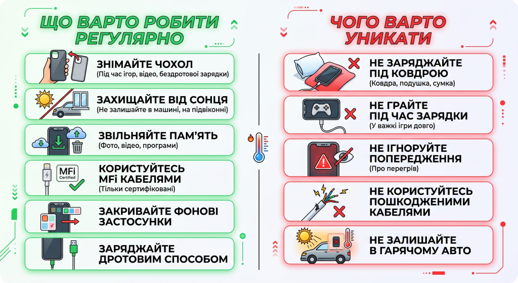 що робити якщо айфон нагрівається