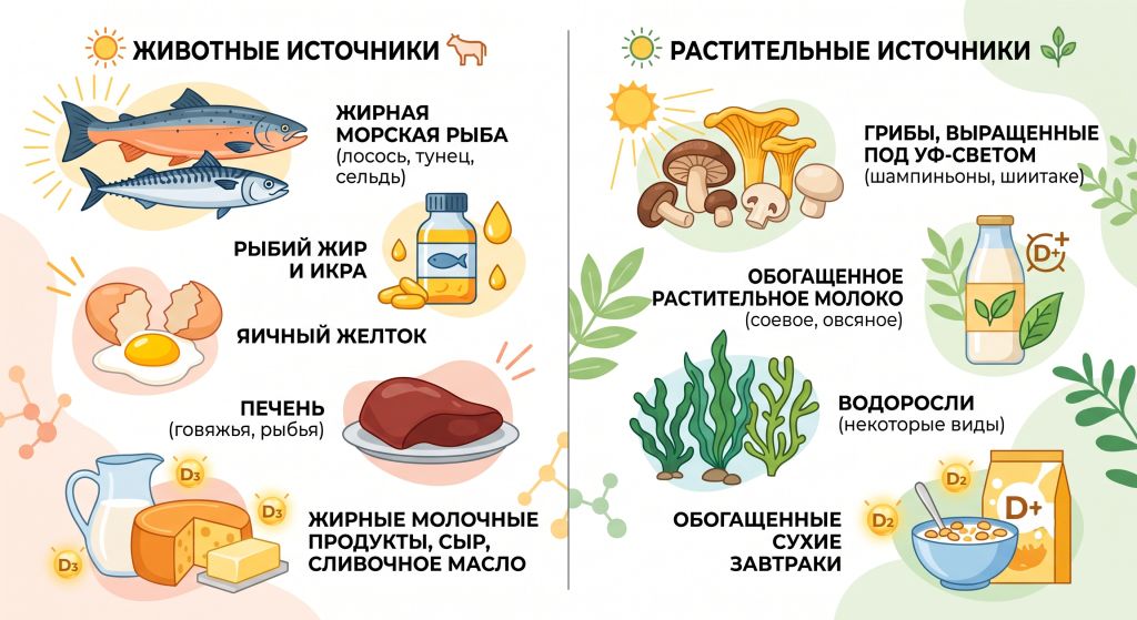 в каких продуктах есть витамин д