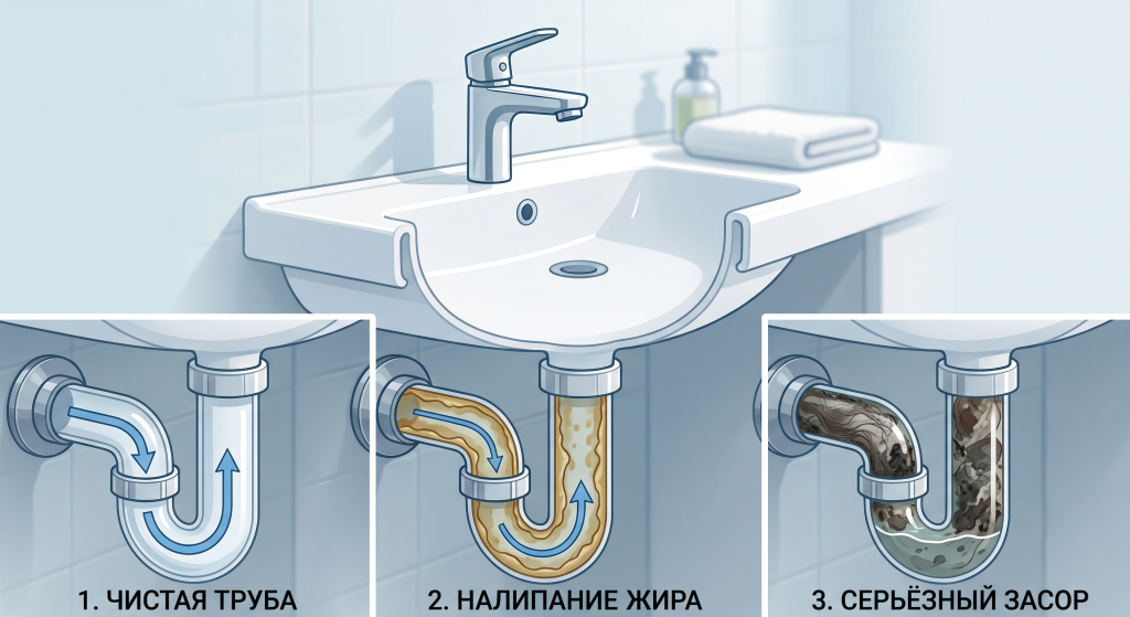 засор труб в доме
