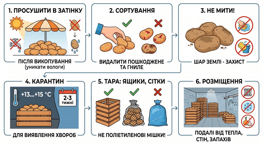 зберігання картоплі взимку